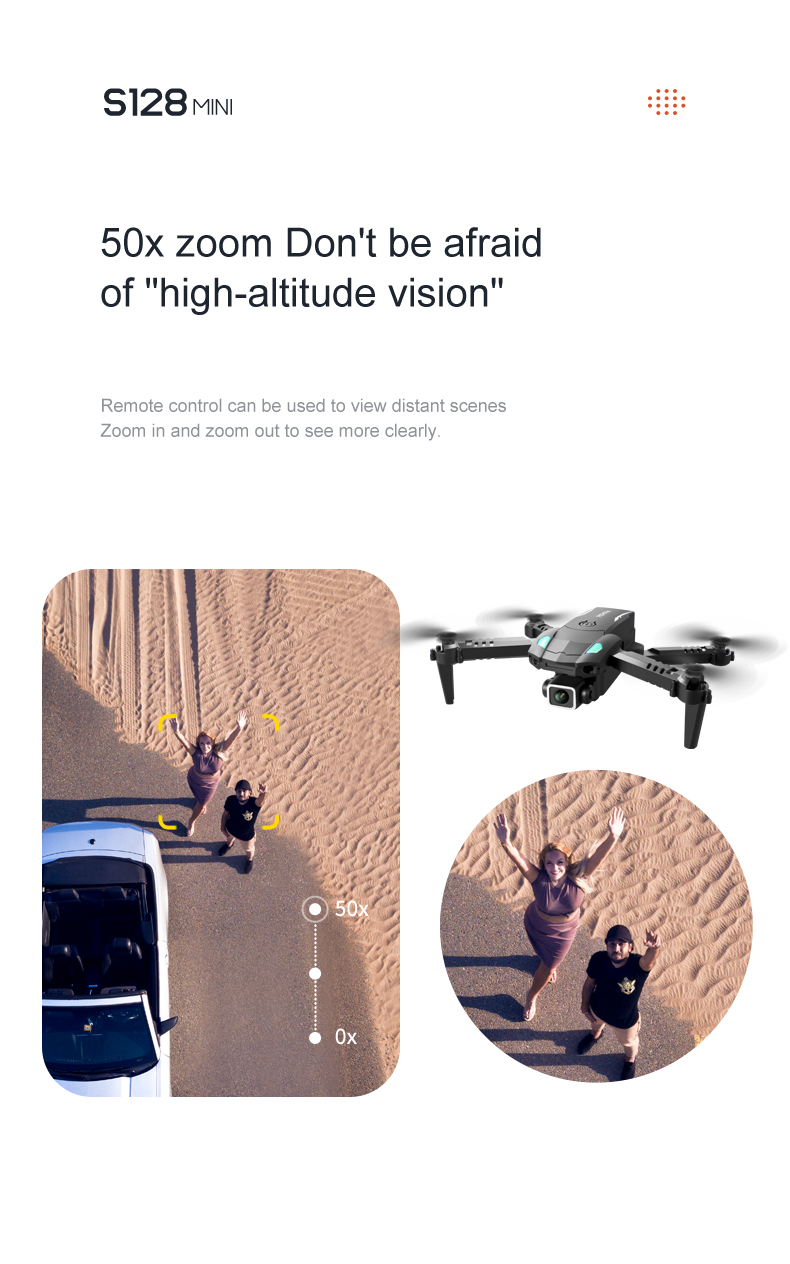 Maximum Flight Time S128 Mini Drone Portable 4k Dual Camera Obstacle Avoidance Take Off Landing Wifi Rc Drone