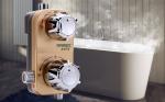 Solar Bath Thermostatic Mixing Valve Removable Washable Zinc Alloy Custom Logo