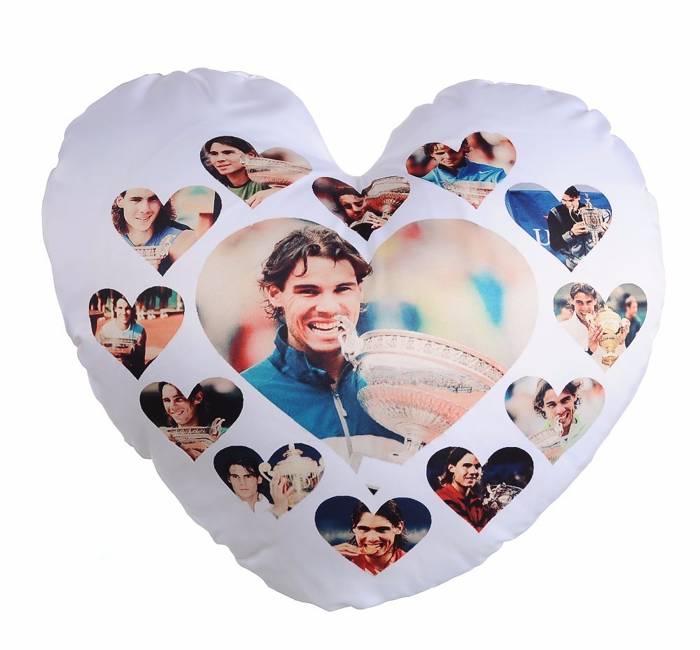 Heart Shape Sublimation Polyester Pillow Case For Heat Transfer Printing