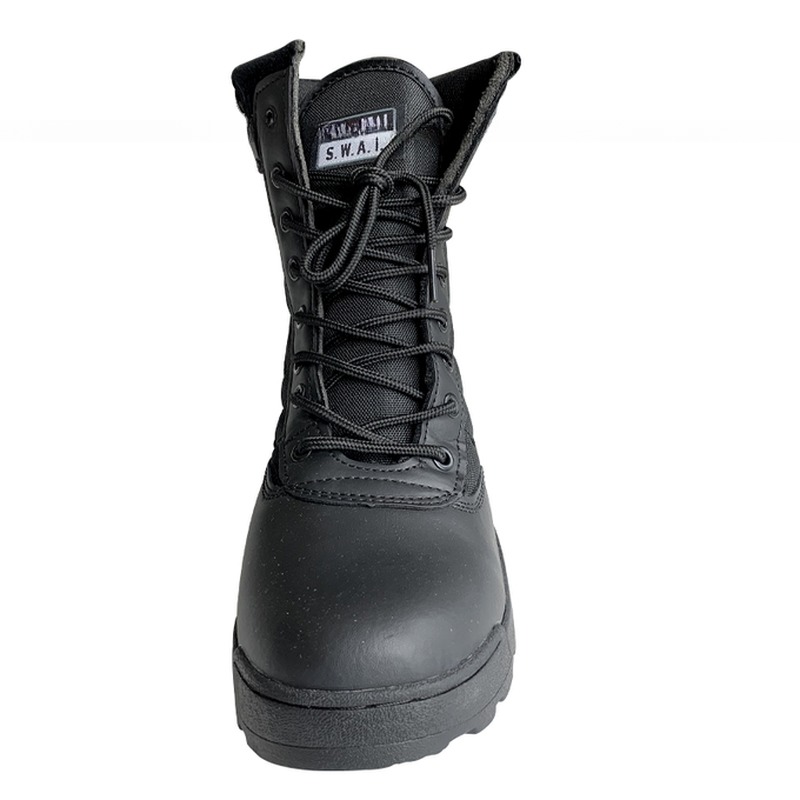 Comfortable Up-lace Microfiber Leather Safety Boots with Rubber Sole in Sizes 38-47
