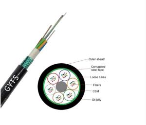 Quality Direct Burial 144 Core Fiber Optic Outdoor Cable Anti-Rodent Steel Tape Armor Fibre Cable GYTS wholesale
