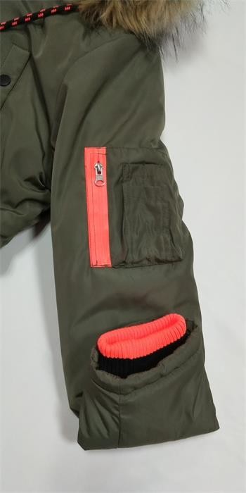 Football Mens Longline Padded Coat Green Mens Long Puffa Coat