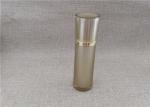 Light Gold Acrylic Cosmetic Bottle , Round Waist Fancy Lotion Bottles