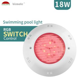 Quality EMC ABS RGB Swimming Pool Light 18X1W Surface Mounted 12V wholesale