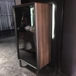Black Kitchen Cabinet Drawer 450mm Aluminum Alloy Frame