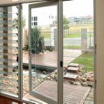 Patio Aluminum Frame Hinged Screen Door Tempered Glass