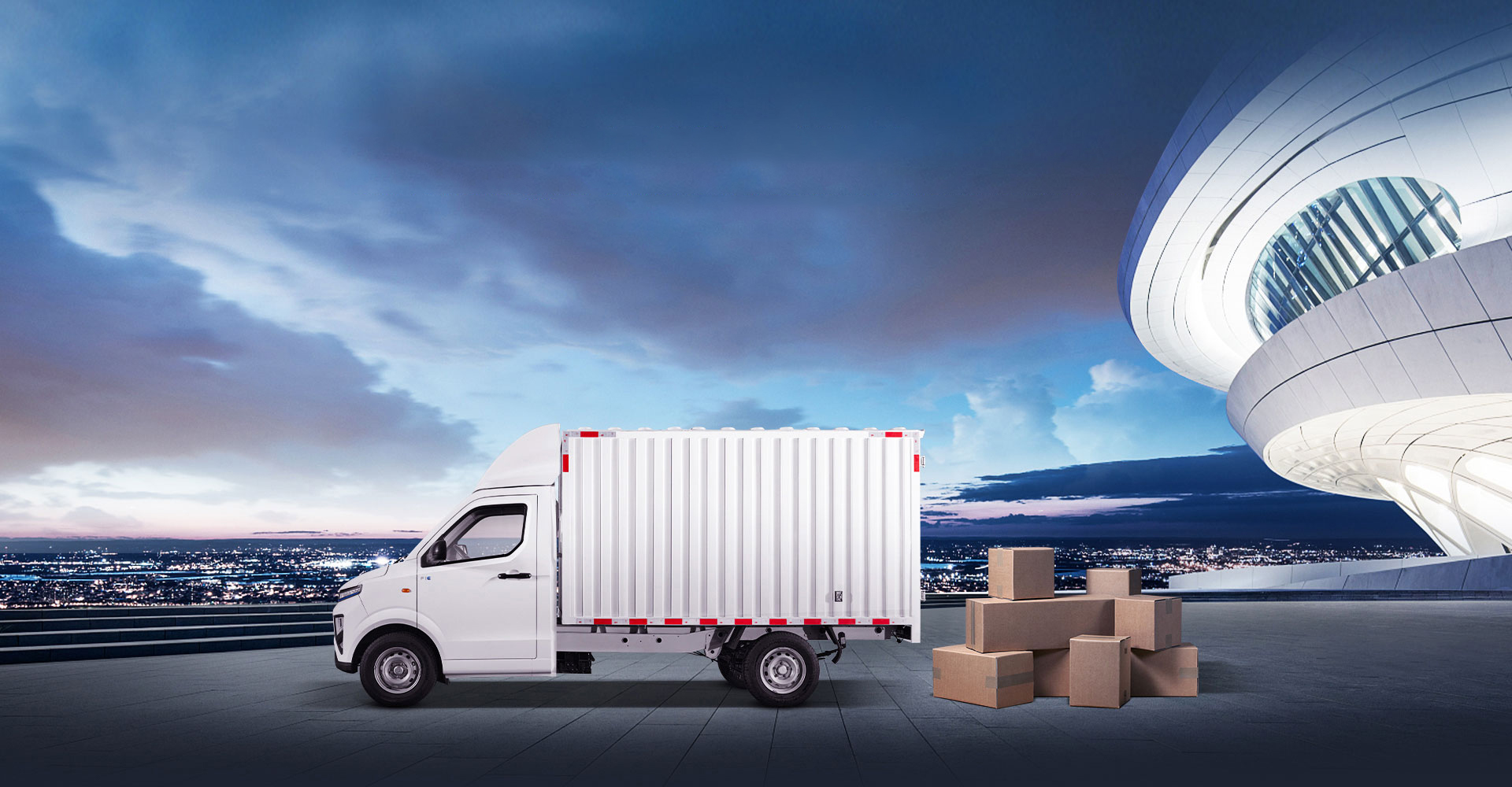 Electric Vehicle Cargo Truck with 4 Wheel Drive for Heavy-Duty Farming Operations