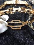 diamonds of double ring bracelet 18kt gold with white gold or yellow gold