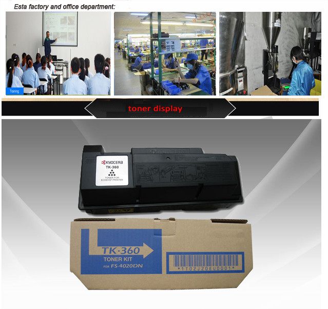 Remanufactured Black Toner Cartridge For Kyocera TK-360 , FS 4020 Printer