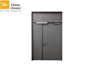 Quality Powder Coating Unequal Leaf Gal. Steel Fire Rated Exterior Doors/90 minute Insulated Fire Door wholesale