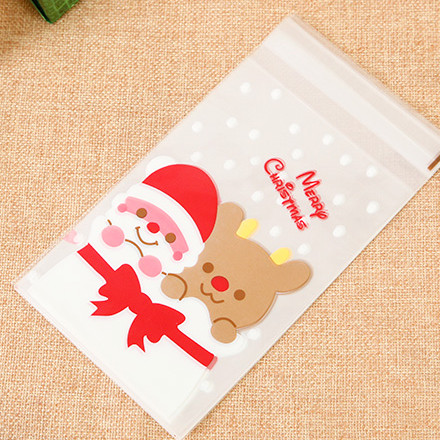 CUSTOM DESIGN CANDY BAGS WITH GOLDEN TWIST TIES CLEAR PLASTIC TREAT BAGS FOR COOKIE CANDY SNACK WRAPPING