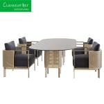 Stainless Steel Sectional Sofa and Chair Set for Modern Garden Furniture in