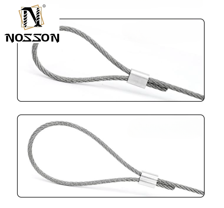 100bag Fishing Line Accessories In Tube Wire Connector Pipe Crimp Sleeves Connector oval Aluminum Crimps Sleeve for m10