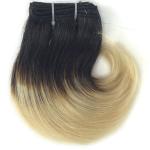 8A Grade 8 Inches Ombre Color Snail Curl Brazilian Human Hair Sew In Weave