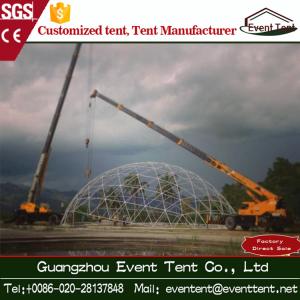 Quality Durable Steel Frame PVC Geodesic Large Dome Tent Diameter 15m wholesale
