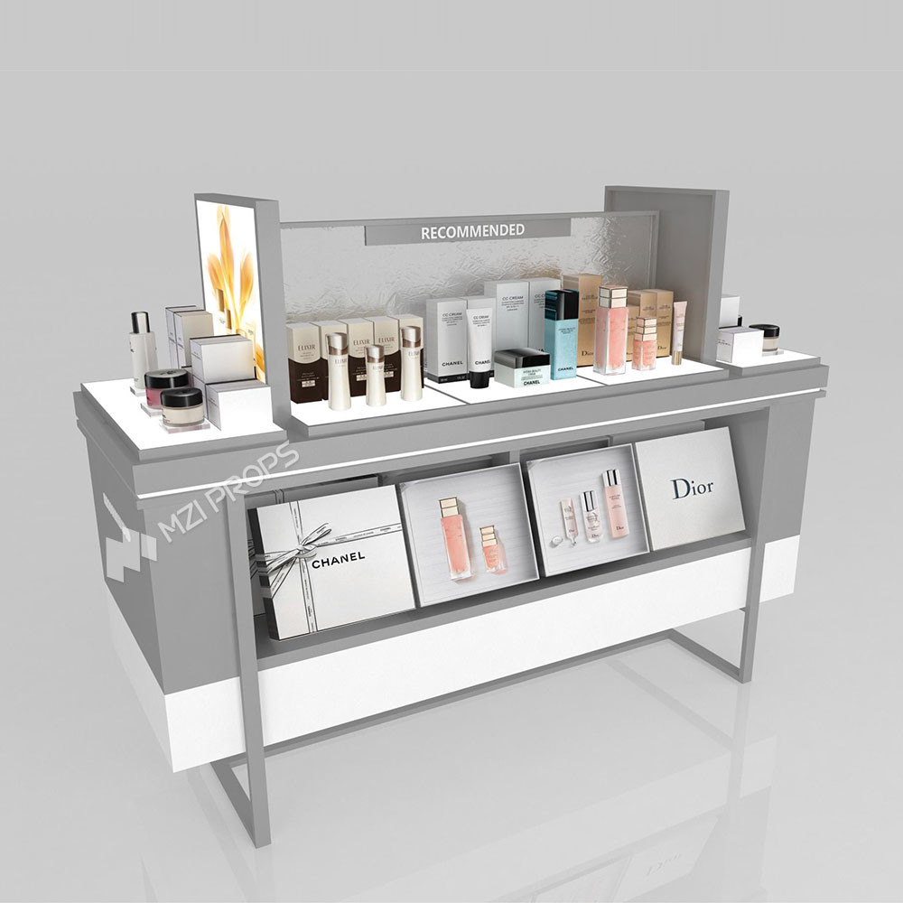 GDR06-CMM01 Beauty Display Stand with Compartmentalized Display Space and Luxurious Style for Mall Promotion Area