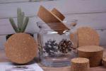 Yuelin Agglomerated Tapered Cork Lid With Holding Knob Glass Canister FDA