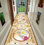 Tulip And Peony Flower Entrance Large Commercial Floor Mat Hotel Corridor