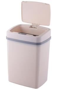 Quality Battery Operated Intelligent Trash Can 12L Creamy White For Bedroom Living Room wholesale