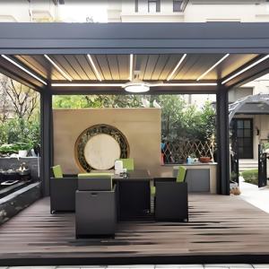 Quality Weather Resistance and Durability Composite Wood Pergola with 30 UV-Resistant Powder Coats wholesale
