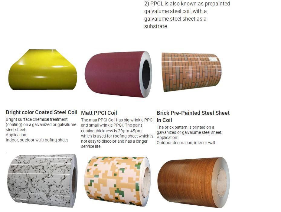 Cold Rolled Steel Coils / PPGI Prepainted Steel Sheet / Zinc Aluminium Roofing Coils From China Factory