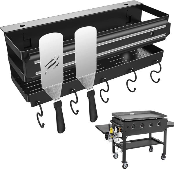 Free Installation BBQ Caddy with Knife Holder for 28" 36" Griddle Gas Grill