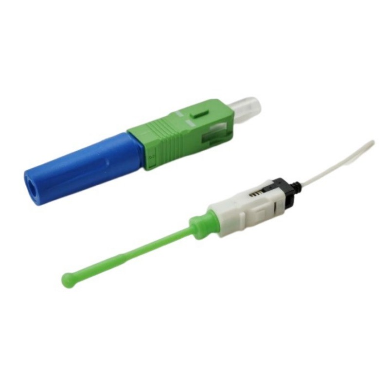 2 Time FTTH Singlemode Hot Melt Sc APC Optical Fiber Optic Quick Connector for wifi Network