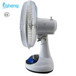 Hot sale good price solar 12 inch rechargeable table fans with LED light