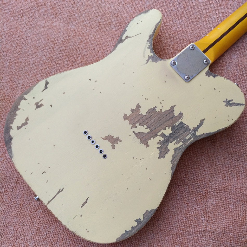 High quality relic remains TELE electric guitar, handmade TELE aged relic electric guitar