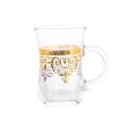 1600ml Transparent Amber Glass Water Jug Set 6pcs Classic Design Cups 1pc Glass