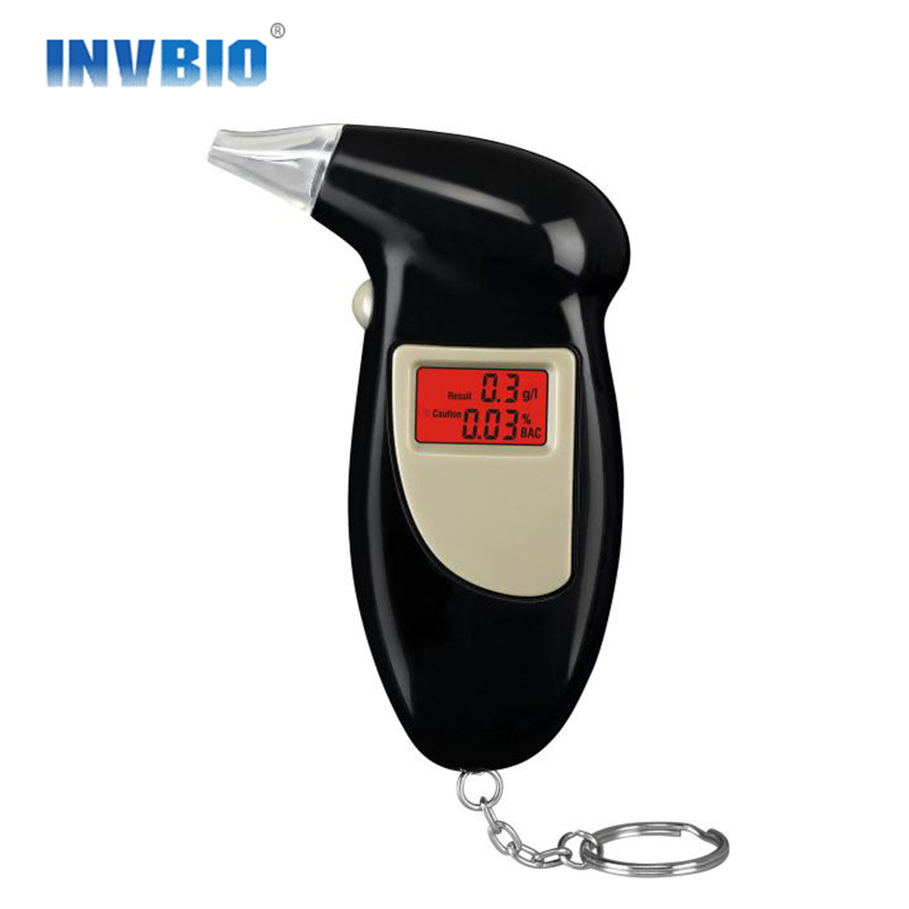 Police Car Digital Bactrack Alcohol Breathalyzer Keychain With Alkaline Battery