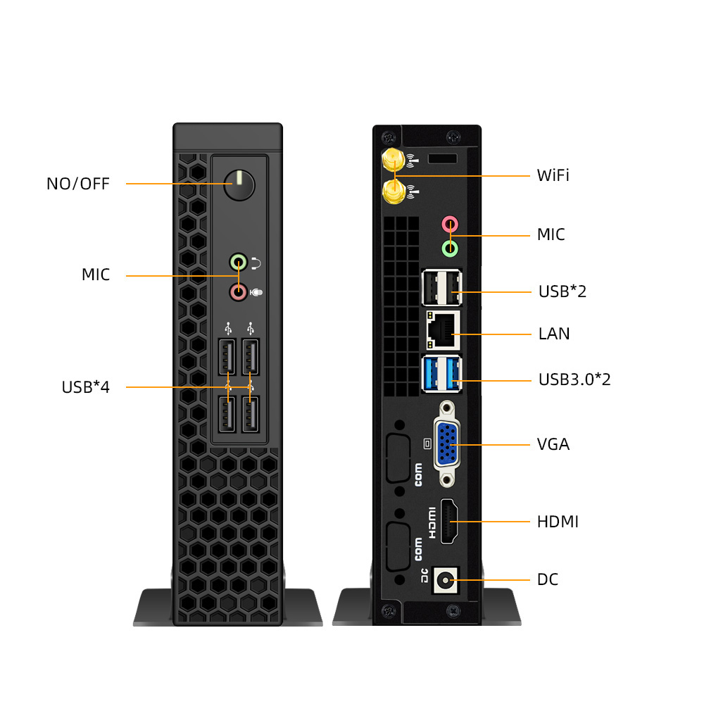 Mini PC AMD Ry-zen R7 4700U CPU Wifi6 BT5.2 16GB DDR4 512GB SSD Win11 Office Business With Win11 And Office Pre-installed