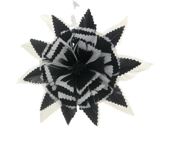 Party Decoration Stripped Goose Feather and Biot Flower Mount for Worldwide