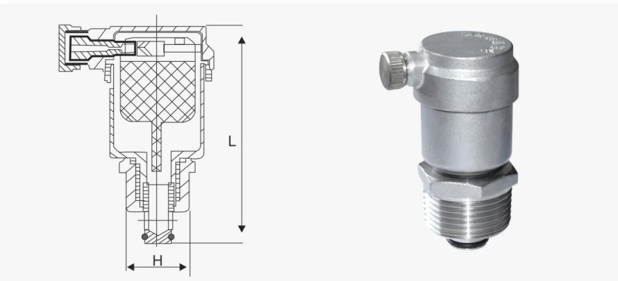304 Threaded Stainless Steel Exhaust Air Vent Valve Automatic Exhaust Valve