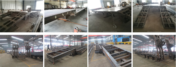 Heavy Duty Machine Transport Lowbed Semi Trailer