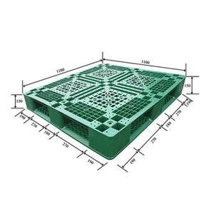 Quality Green HDPE Plastic Pallets Recycled 1100 X 1100 Pallet 400KG Load wholesale