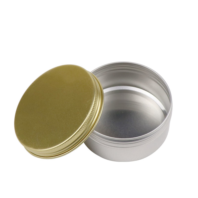 Round Silver Candy Cosmetic Sample Containers Aluminium 5ml To 500ml Cream Jar