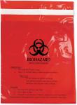 Convinent 2 Mil Stick-On Biohazard Red Medical Waste Bags 28 X 38 Cm