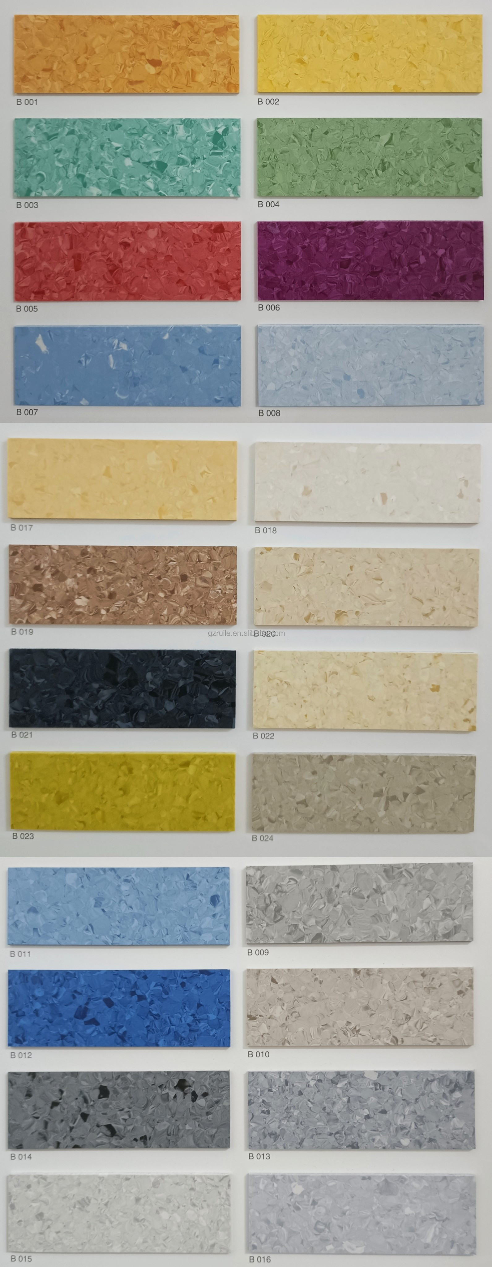Waterproof Homogeneous PVC Flooring Roll 2mm-3mm Thickness Anti Bacterial