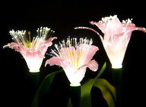 Quality LED Fiber Optic Lily Lights Wedding Decorative Lights Park Scenic Spots Beautiful And Bright Decorative Lights wholesale
