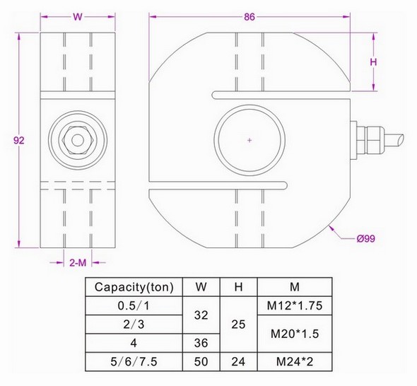 IP68 stainless steel tension load cell 2000kg