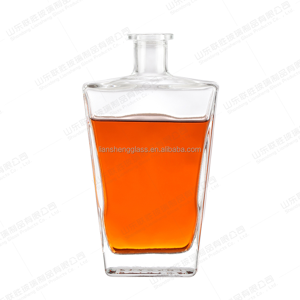 OEM ODM Wine Glass Bottle 350ml 550ml 750ml Empty Whisky Vodka Glass Bottle