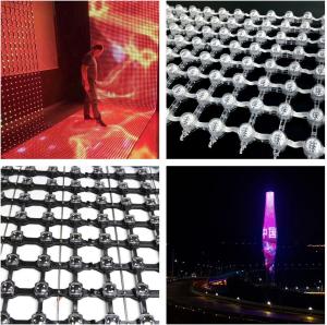 Quality IP66 Waterproof Outdoor P50mm LED Mesh Display Foldable Flexible LED Mesh wholesale