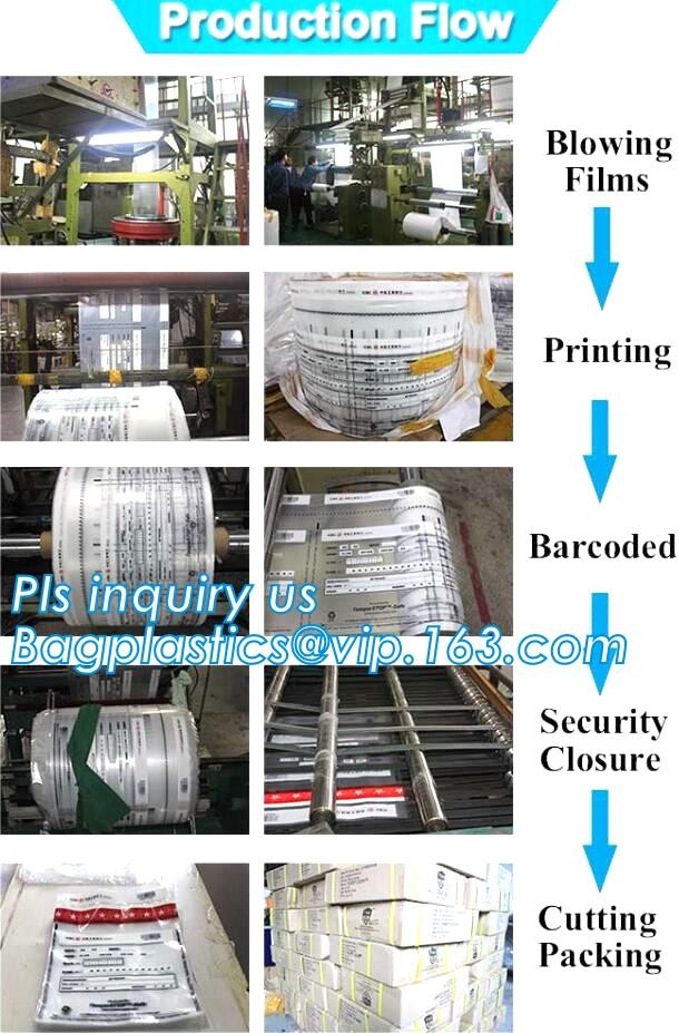 Opaque Tamper Evident Sealing Plastic Bank Money Steb Security Bag / Custom Self Adhesive Plastic Courier Bag, bagease