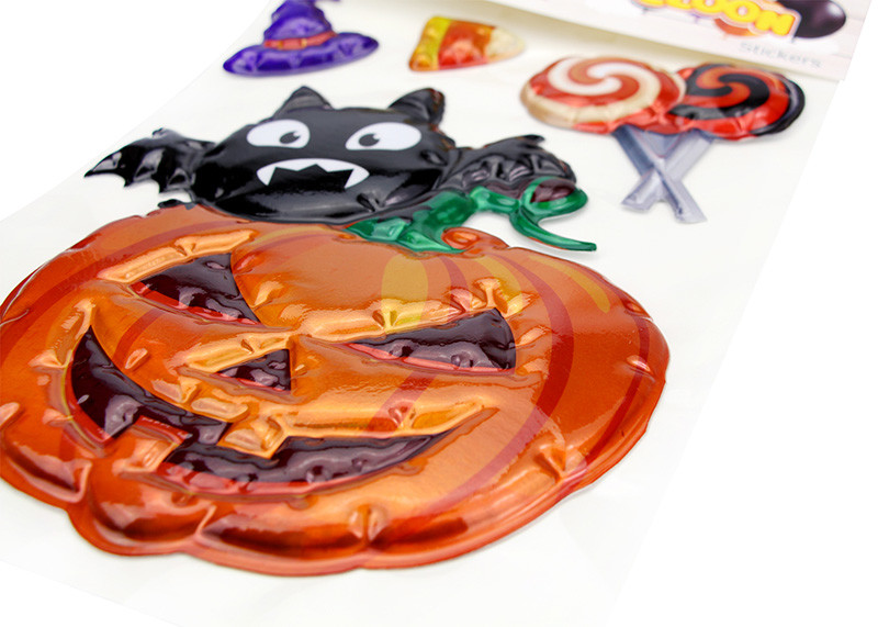 Pumpkin Kids Sticker Printing , Custom Embossed Stickers Home Decoration