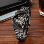 3BAR Fashion Mens Skeleton Watch 22mm Chronograph Automatic