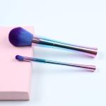 2 Pieces Cosmetic Brushes Set Slim Waist Magical Colors Fantastic Glossy