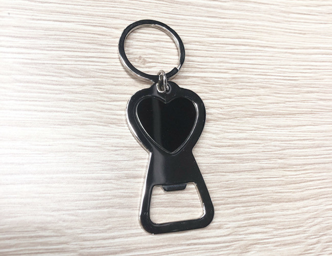 Heart Shape Silver Metal Key Holder Keyring Bottle Opener Keychain