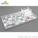 White And Gray Soft Play Equipment For Kids Mobile Play Area Party Rental
