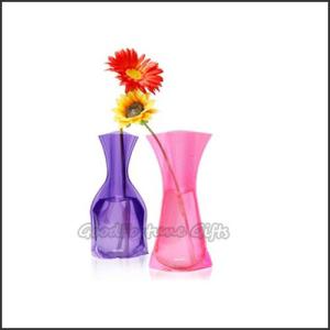 Quality customed logo Eco Plastic folding desk portable flower vase home decor gift store wholesale